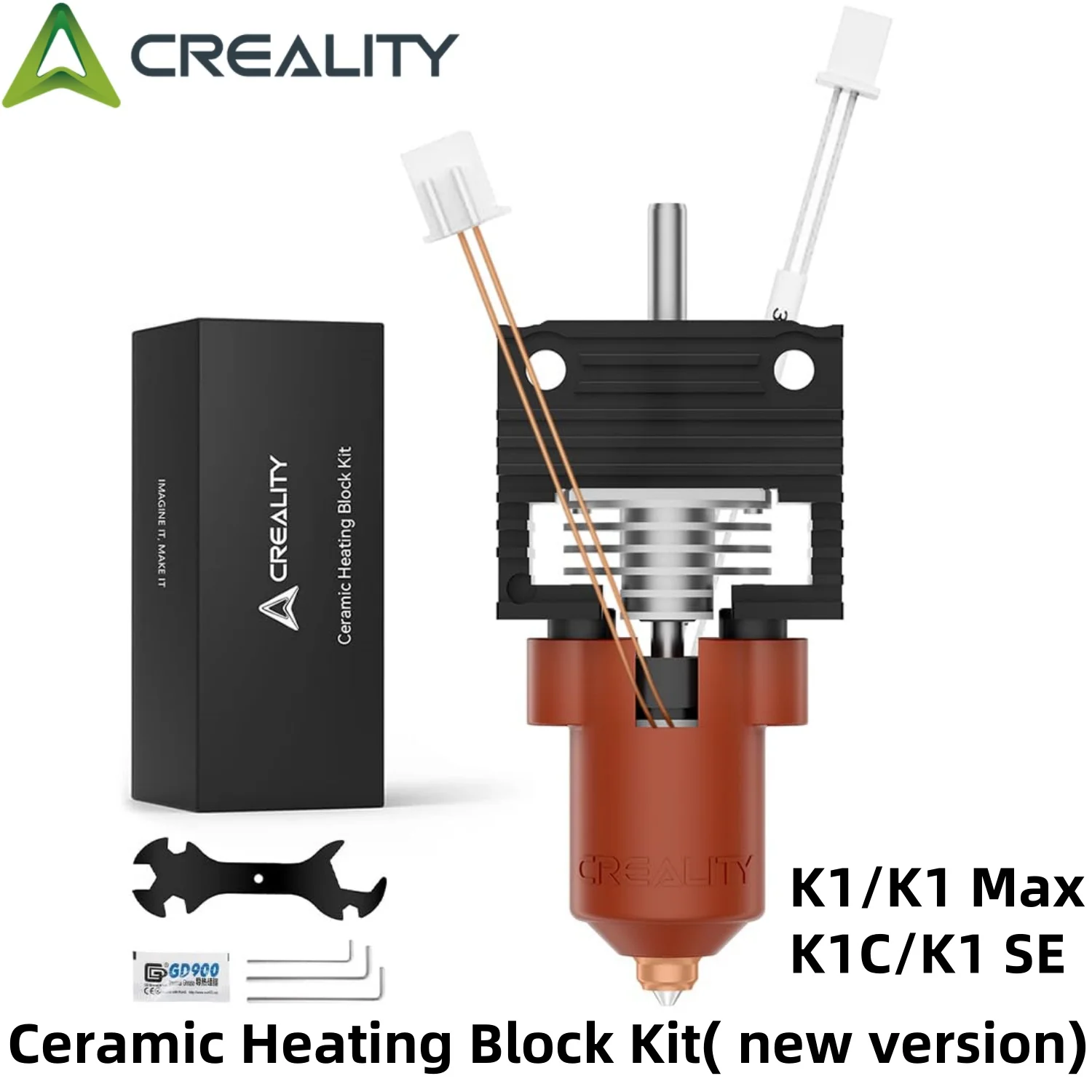 

Официальный комплект Creality K1/K1 Max/K1C для модернизации Hotend, керамический нагревательный блок с насадкой для быстрой замены единорога для 3D-принтера серии K1