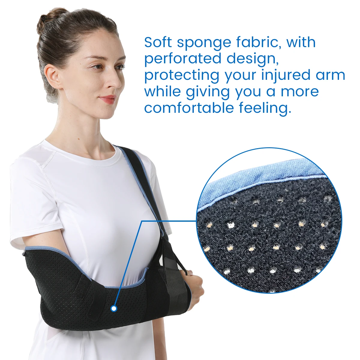 VELPEAU Arm Sling for Elbow Fracture and Dislocation Medical Shoulder Support Immobilizer Universal for Both Hands for Sleeping