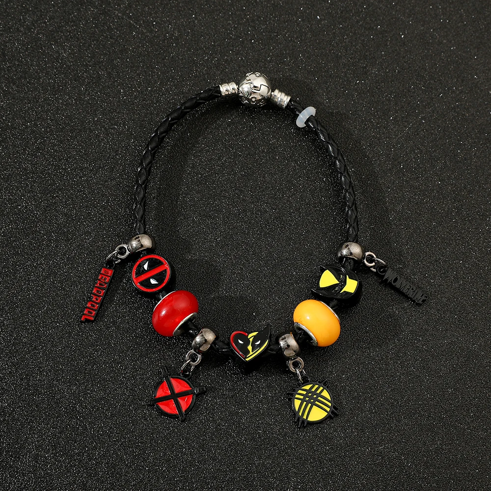 Marvel Deadpool & Wolverine Bracelet Cartoon Cute Deadpool & Wolverine Bangle For Women Man Fans Jewelry Perimeter Gifts