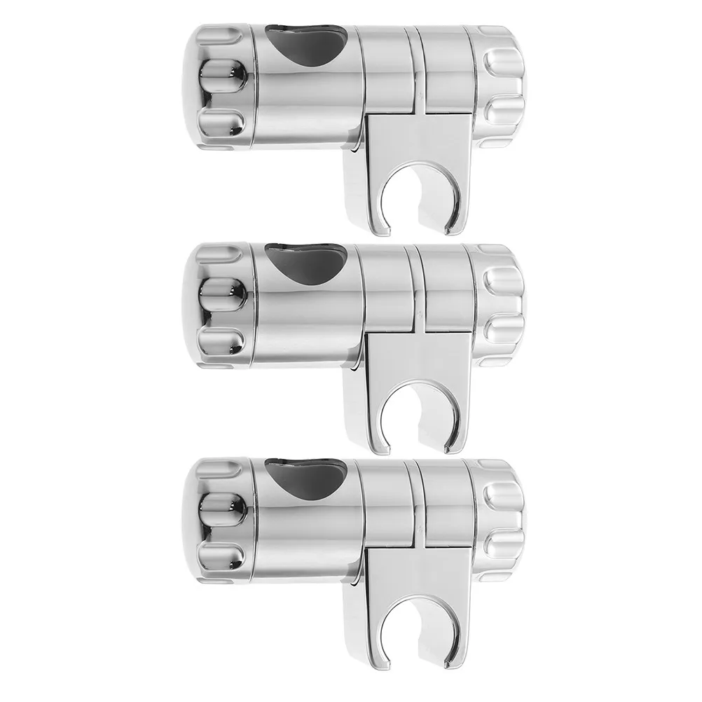 

3Pcs Adjustable Shower Head Holder Rotating 360 Degree Bathroom Handheld Shower Mount Easy Installation Universal Fit Slide