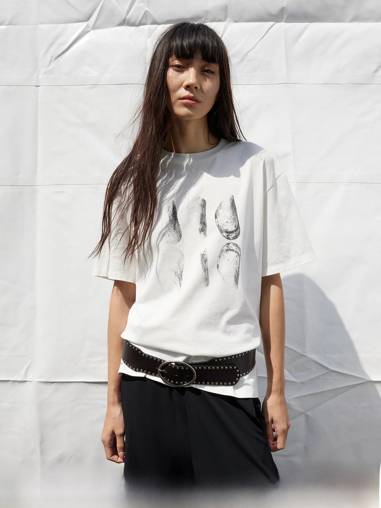 

Летняя удобная футболка из хлопка с высоким поворотом, удобная футболка с ортопедическим принтом, необычное тело, случайный повседневный свободный крой