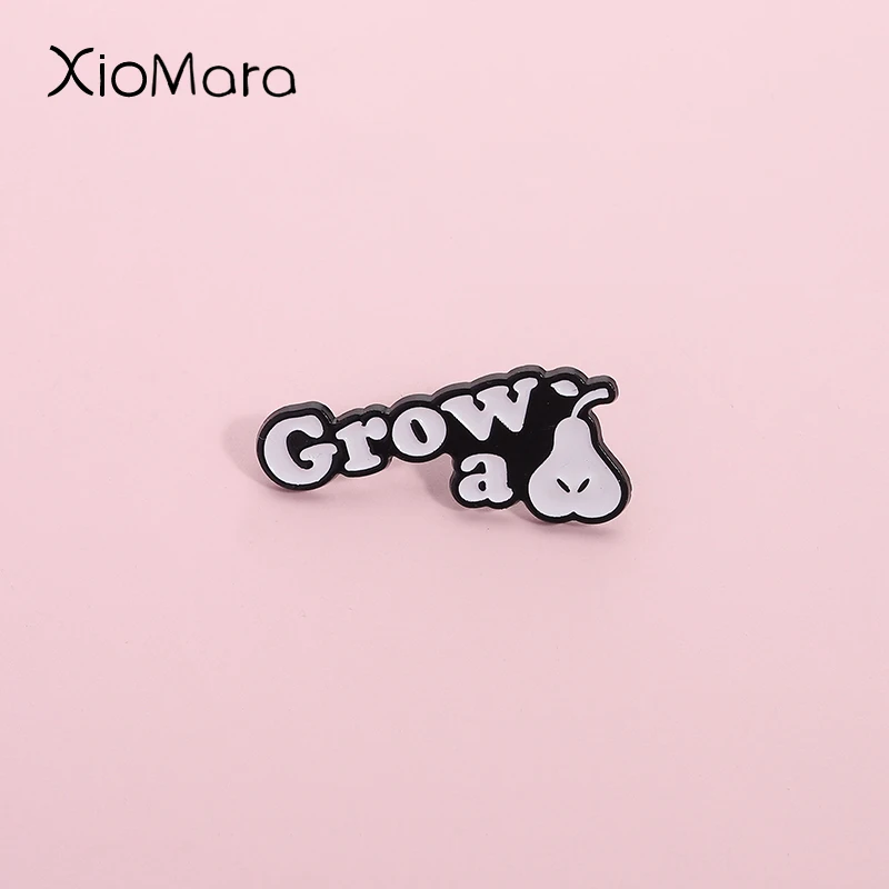 Planting Cultivation Avocado Enamel Pin Crow A Pear Metal Brooch Lapel Backpack Badge Jewelry Pun Quotes Gift For Friends