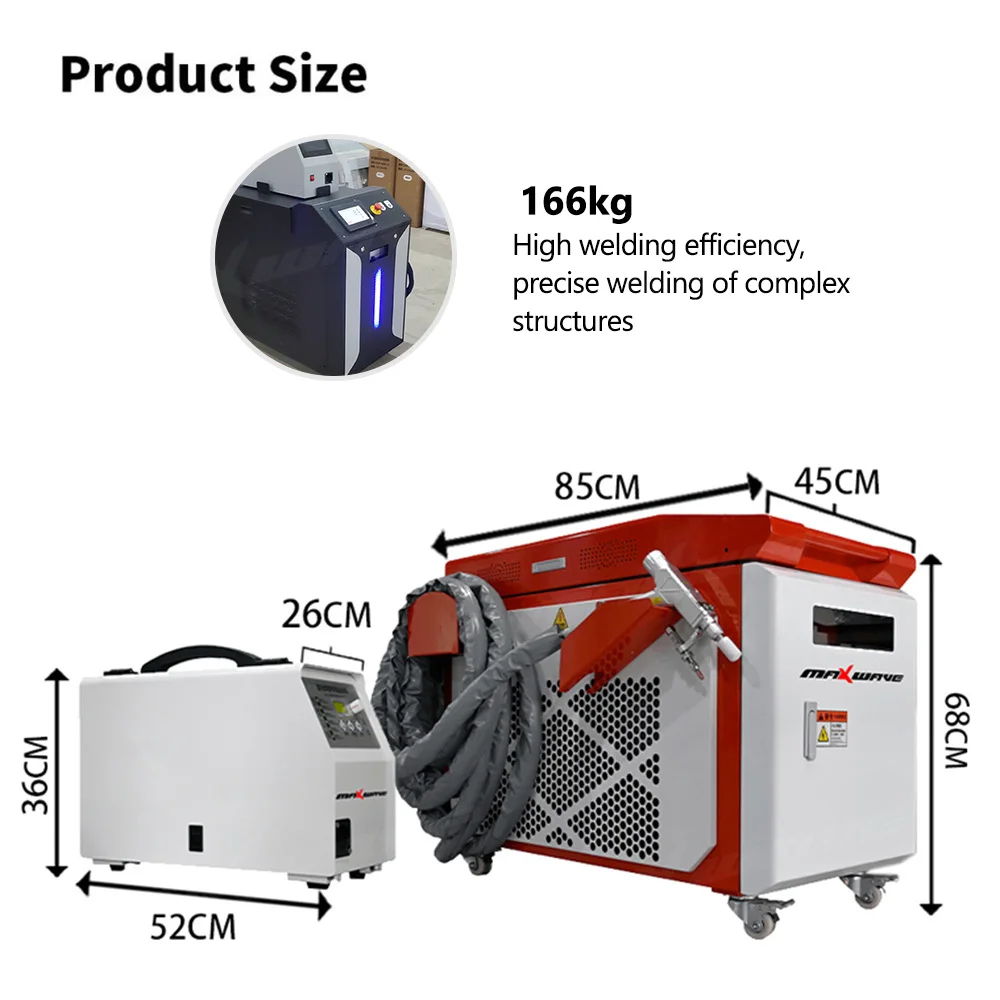 Fiber Laser Welding Machine Maxwave 3 In 1 Air Cooled System Welder Cleaner Cutter Raycus MAX JPT Lasers