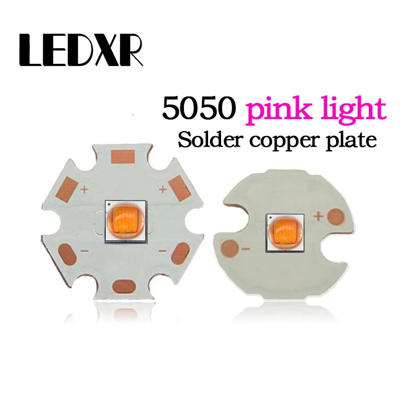 

10pcs 5050 high power LED lamp beads 10w pink light T6 XML2 LED ceramic lamp beads voltage 3.0-3.4v current 2000mA