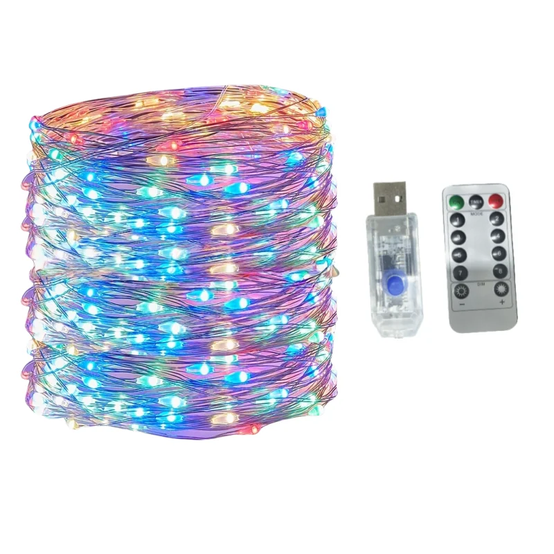 5M/10M/20M/30M USB 8Modi Fernbedienung Kupferdraht LED Wasserdichte String Fairy Licht für Weihnachten Party Neue Jahr Weihnachten Dekoration