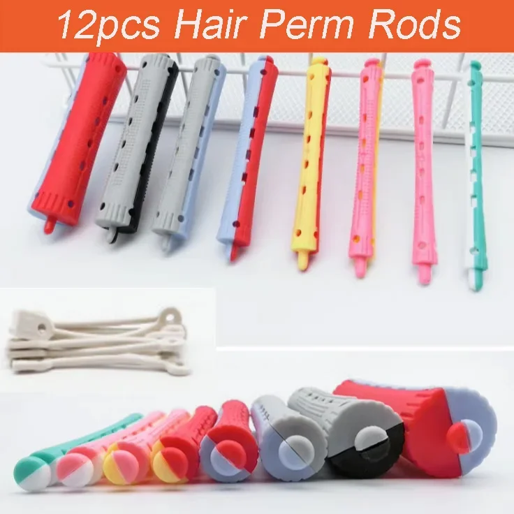 

12 шт., стержни для завивки волос, без нагревательные ролики для завивки волос, бигуди, гибкие стержни для холодной волны для женщин, длинные короткие волосы 헤어롤