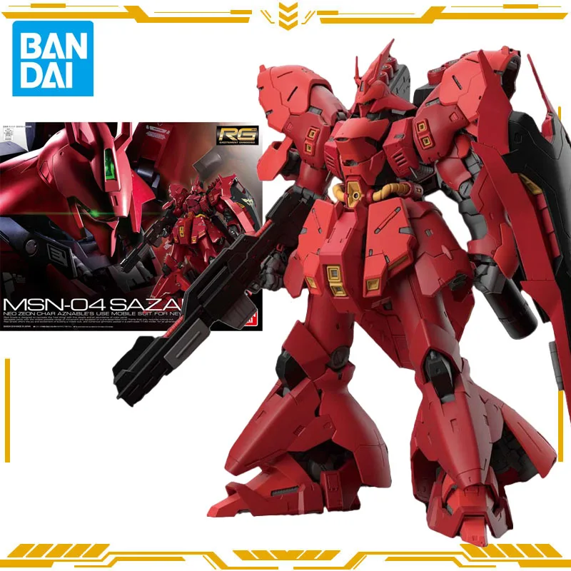 ฟิกเกอร์กันดั้มของแท้จาก Bandai รุ่น RG 1/144 MSN-O4 SAZABI ของเล่นประกอบเองสำหรับเด็กชาย เด็กหญิง ของขวัญเด็ก ของสะสม
