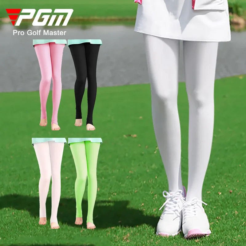 PGM Translucent Elastic Legging Stocking Women Sunscreen Panty-Hose Golf Pants Uv-Proof Light Thin Smooth Long Leg Sock Drop