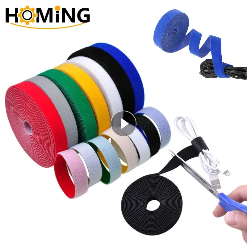 1.5M Cable Organizer Cable Management Wire Winder Tape Earphone Mouse Cord Management Protector Home Reusable Nylon Cable Ties