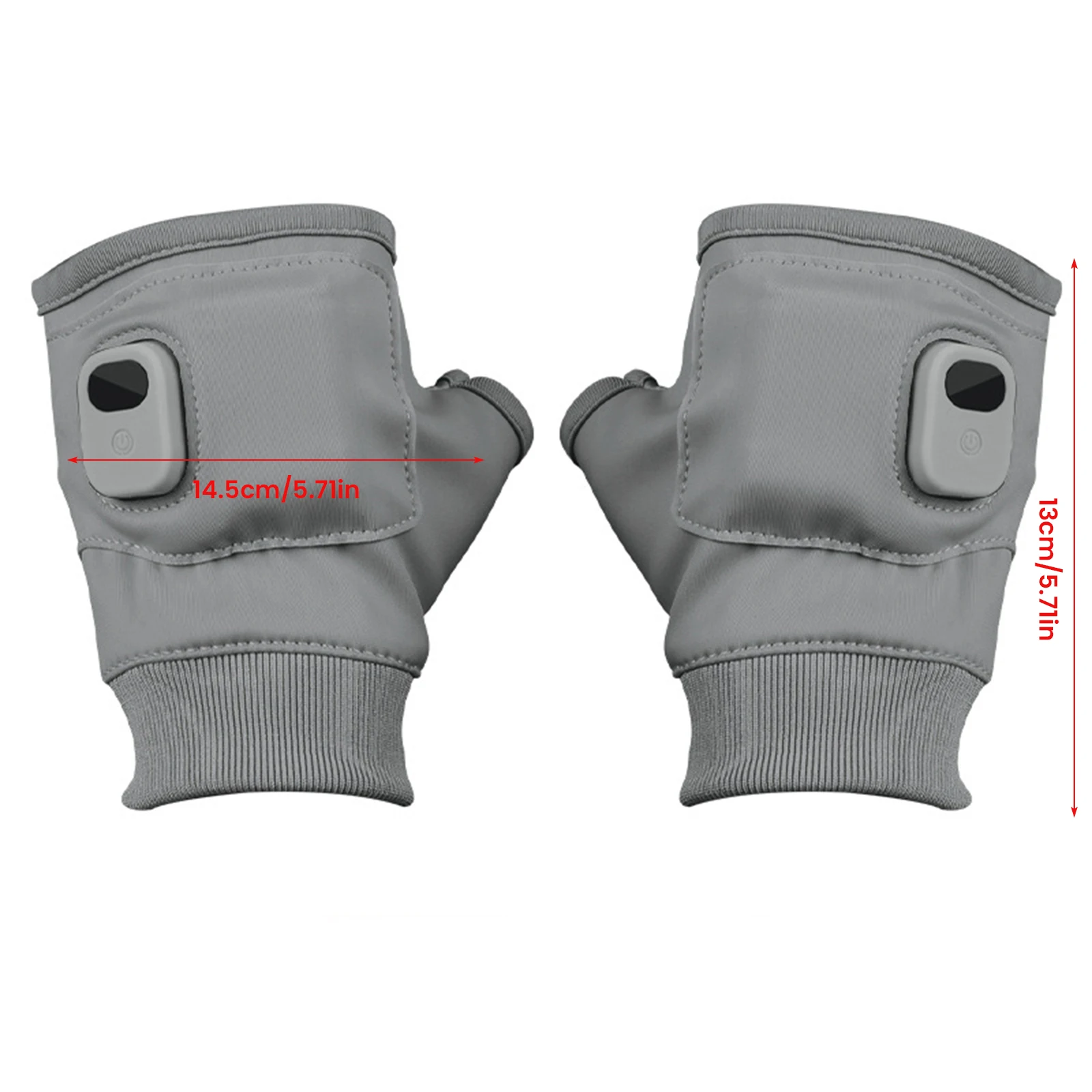 Gants chauffants sans doigts rechargeables USB, 3 niveaux de chauffage, chauffe-mains électriques, gants thermiques pour la pêche, le ski, le snowboard