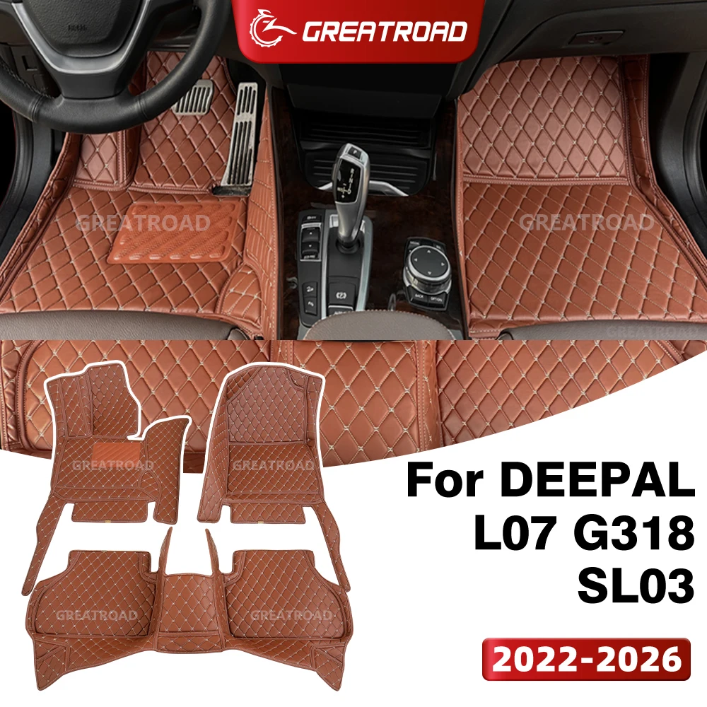 

Автомобильные коврики GREATROAD для DEEPAL L07 G318 SL03 (5-местный) 2022-2026, на заказ, для салона автомобиля