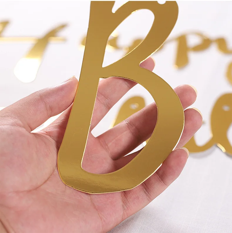 5 m Happy Birthday Banner Wimpelkette aus Papier, Geburtstag, Hochzeit, Party, Hängegirlande, Banner, Zuhause, Geburtstagsschild, Babyparty-Dekoration – Detail 7