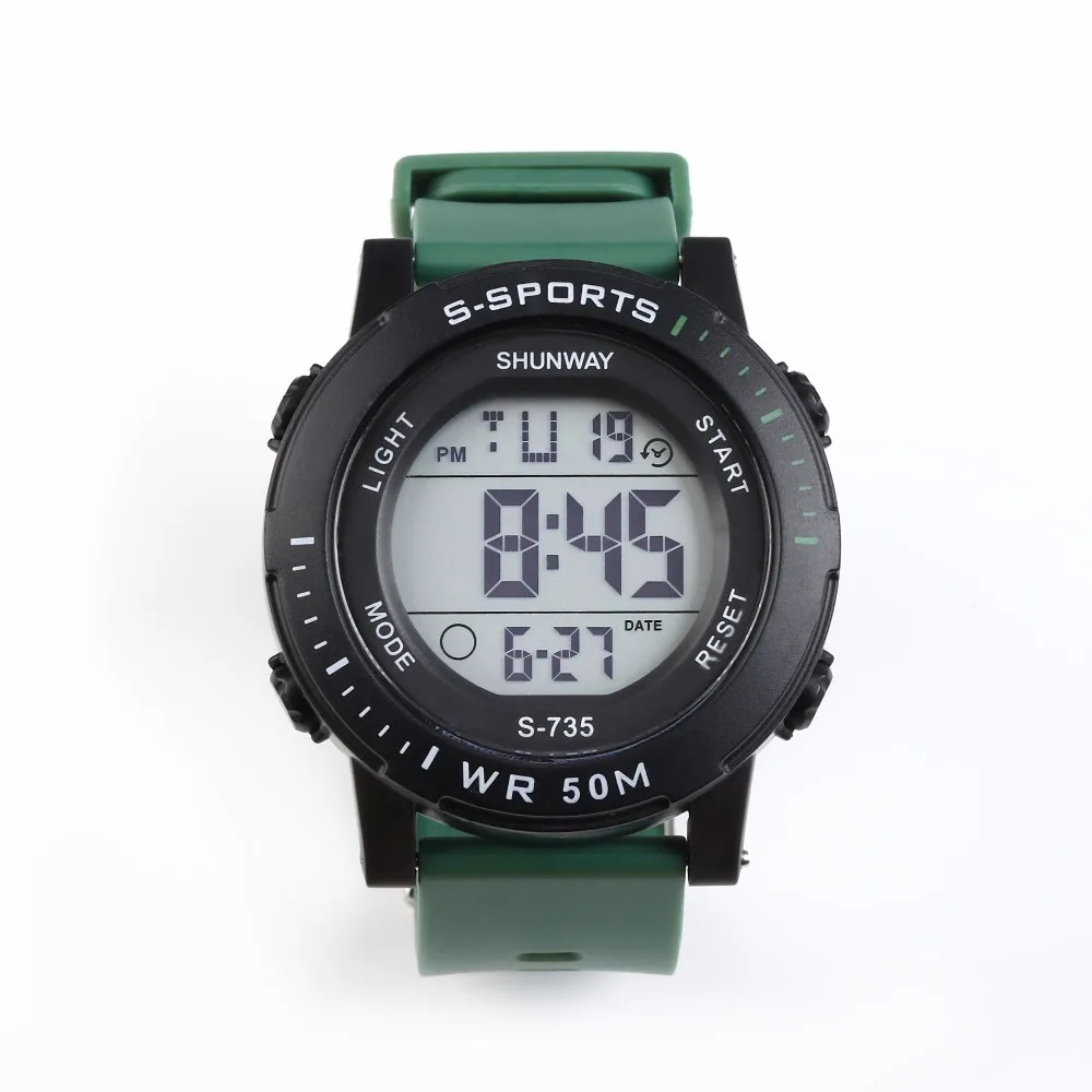 

Новые спортивные часы из ТПУ, простые электронные часы из АБС-пластика, многофункциональные наручные часы с ночным свечением, спорт на открытом воздухе