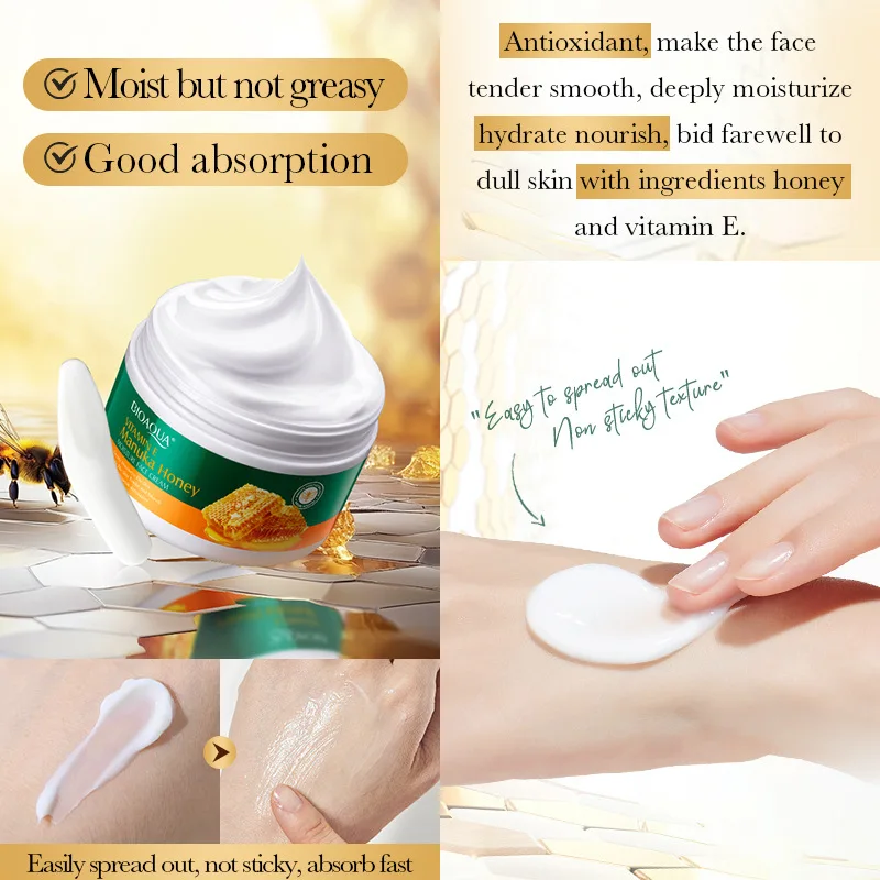 Manuka Honey Firming Facial Cream Moisturizing Anti Aging Skin Tightening Cream Repair Brighten Beauty Skin Care Product 100g