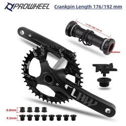 PROWHEEL Snow Bike 192mm Axis Crank 170mm Crank 32T/34T/36T/38T/40T/42T Chainrings with Bottom Bracket BB 120mm Fat Bike Crankse