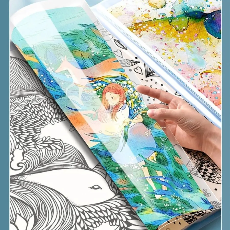 Книга для хранения алмазной живописи Huacan A3, 30 страниц, папка для портфеля и презентаций для рисования зеленого цвета 30x40 см — идеально подходит для Organizi