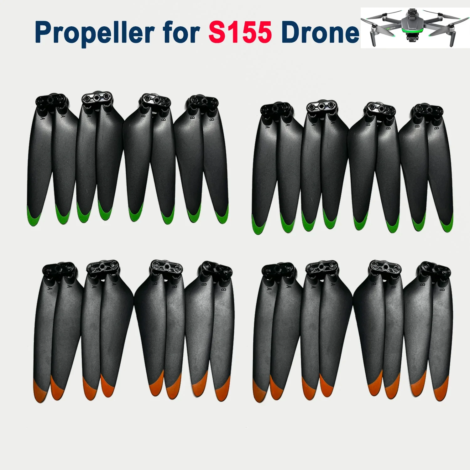 S155 GPS Drone 4K Professional Brushless Motor Quadcopter Original Propeller Blade Maple Leaf Wing Rotor Part Accessory 4PCS/Set