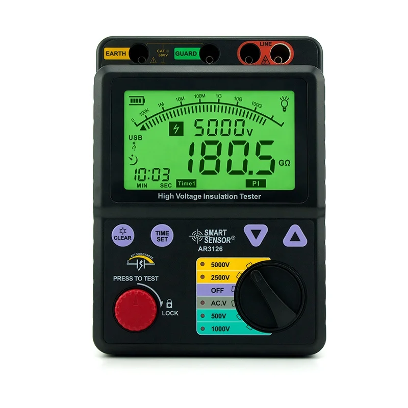 

Smart AR3126 Многофункциональный интеллектуальный датчик напряжения изоляции тестер профессиональный тестер