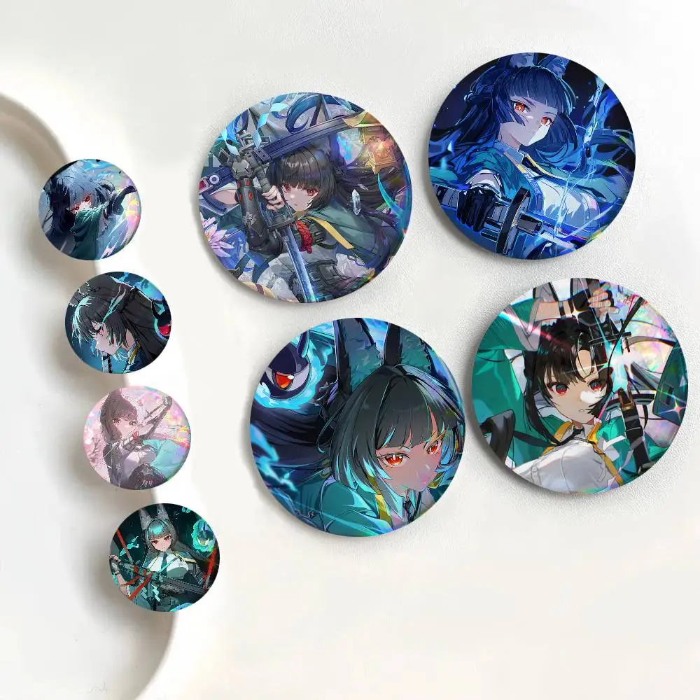 Game Zenless Zone Zero Hoshimi Miyabi Round Badge Lapel Pin Backpack Clothing Jewelry Accessories Gift Brooch