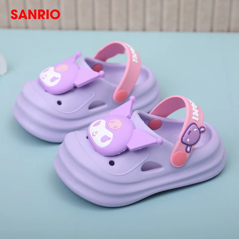 Sanrio Cinnamoroll Children Slippers Hello Kitty Cartoon Kawaii Cute Home Bathroom Bathing Anti-Slip Sandal Kids Girls Gifts