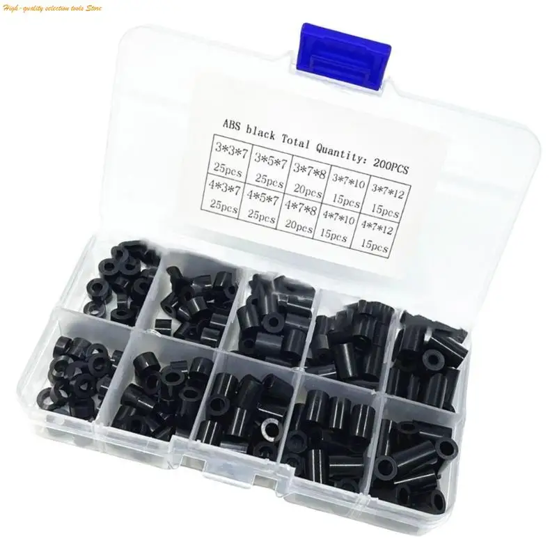 203F Comprehensive Set Of 200 Nylon Standoffs Spacers, Insulation Column Standoff Spacer For Secure Assemblies Parts