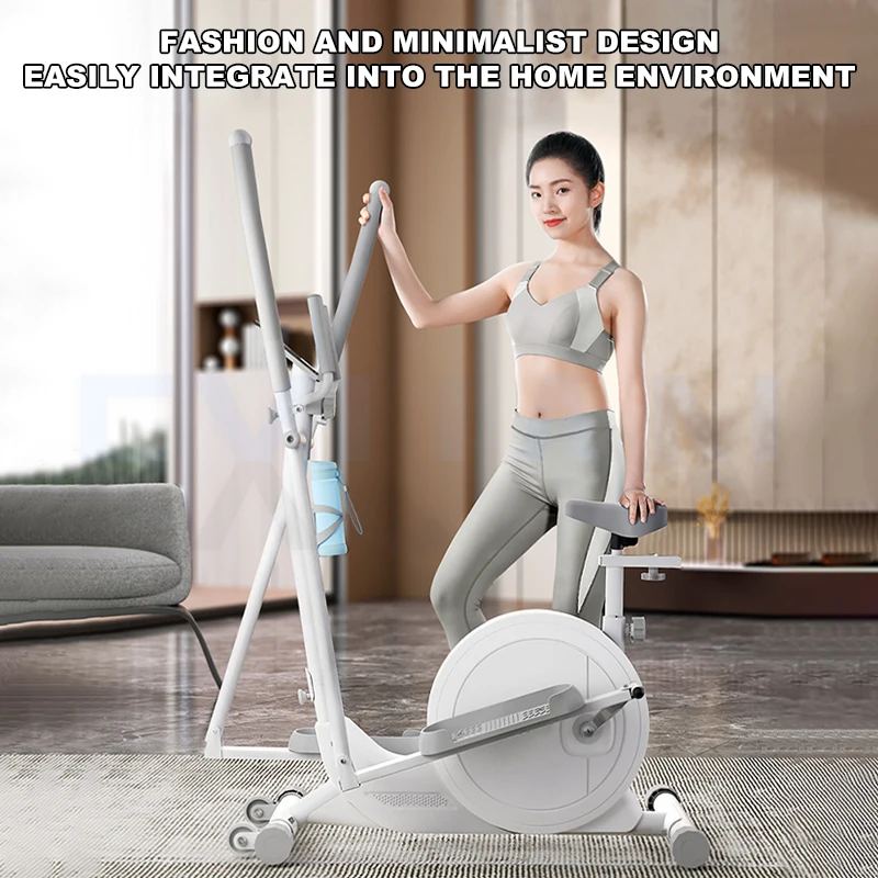 120kg Installation free Foldable Intelligent Magnetron Elliptical Machine Home Silent GYM Fitness Stepper Adjustable Obstruction