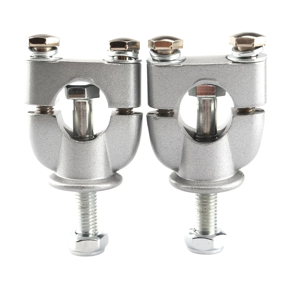 1 Pair 7/8' 22mm Motorcycle Handlebar Risers Mount Mounting Riser Clamp For Dirt Pit Bike Motorbike Accessories Universal