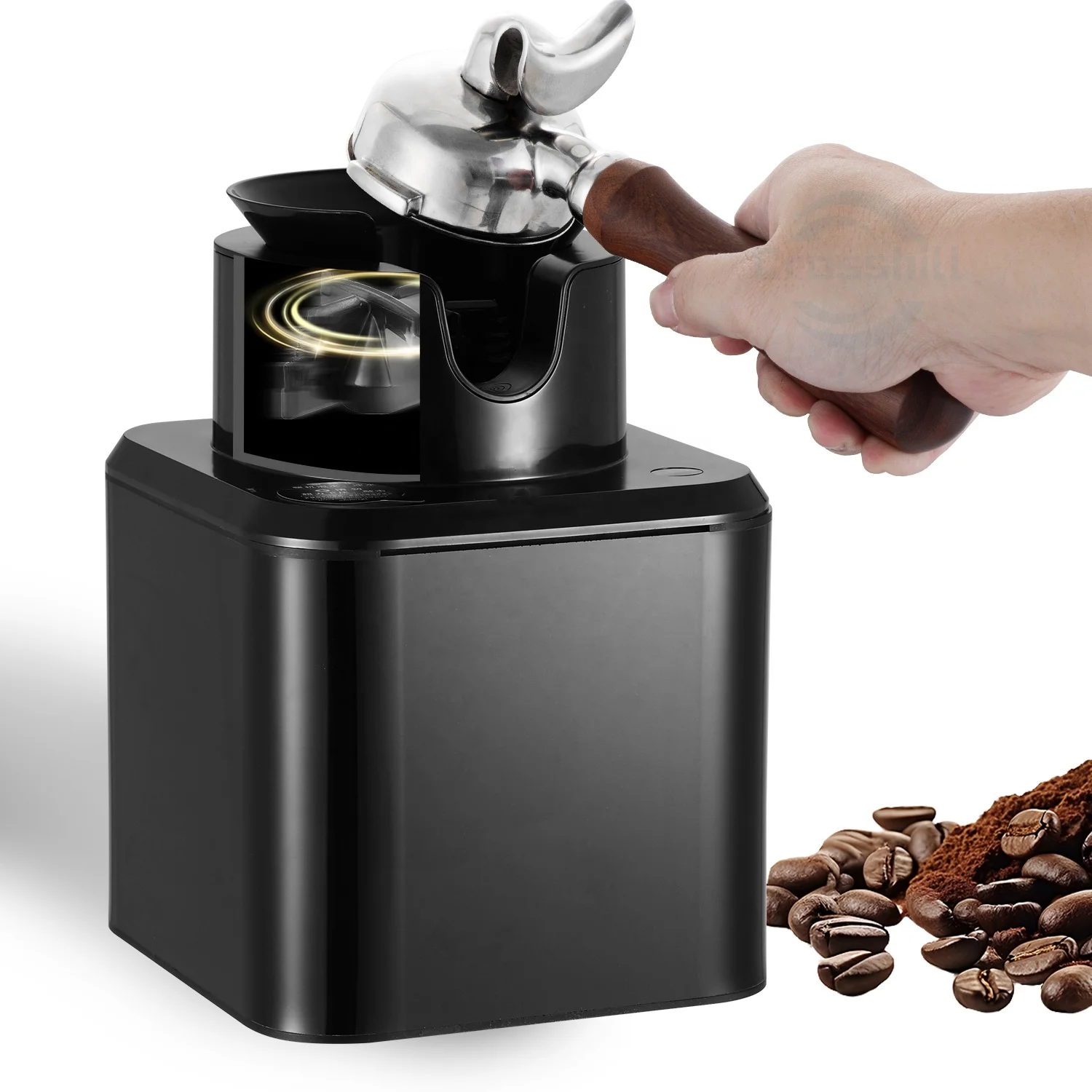 Máquina Innovadora Ns300 para Limpieza Automática de Posos de Café, Caja Recolectora de Posos, Máquina de Limpieza de Portafiltros para Espresso