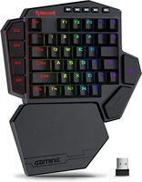 Redragon K585 PRO Wireless One-Handed Mechanical Keyboard 42 Keys 3-Mode RGB 7 Onboard Macro Keys Detachable Wrist Support