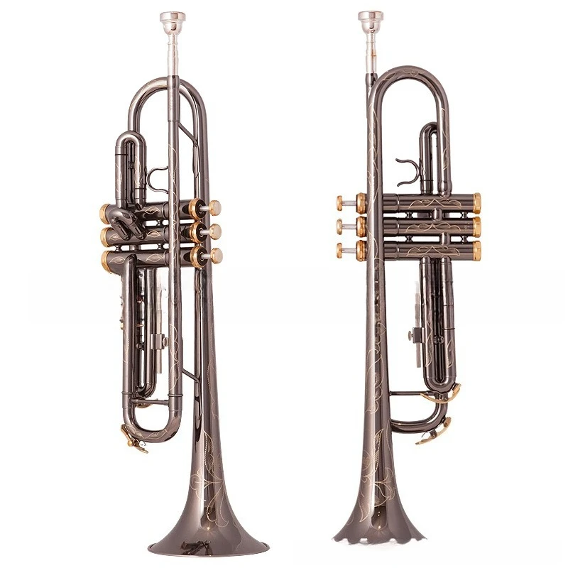 

Trumpet Musical Instrument B flat Triple Trumpet Beginners Playing Grading Band Teaching Church Western Instruments