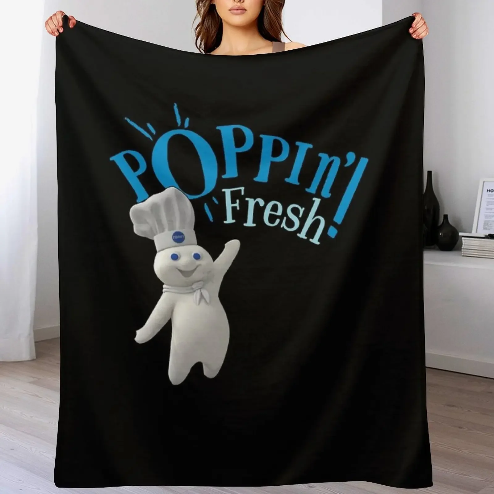 Fresh Pillsbury Doughboy Funny Throw Blanket Cozy Warm Blanket for Bed Room Decor
