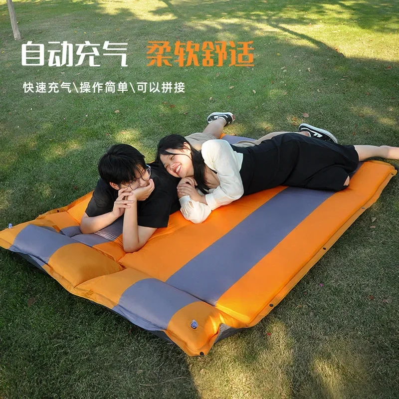 Cama inflable automática gruesa para alquiler, colchoneta plegable para dormir, colchoneta a prueba de humedad para acampar al aire libre, cama de aire, tienda de campaña, suelo