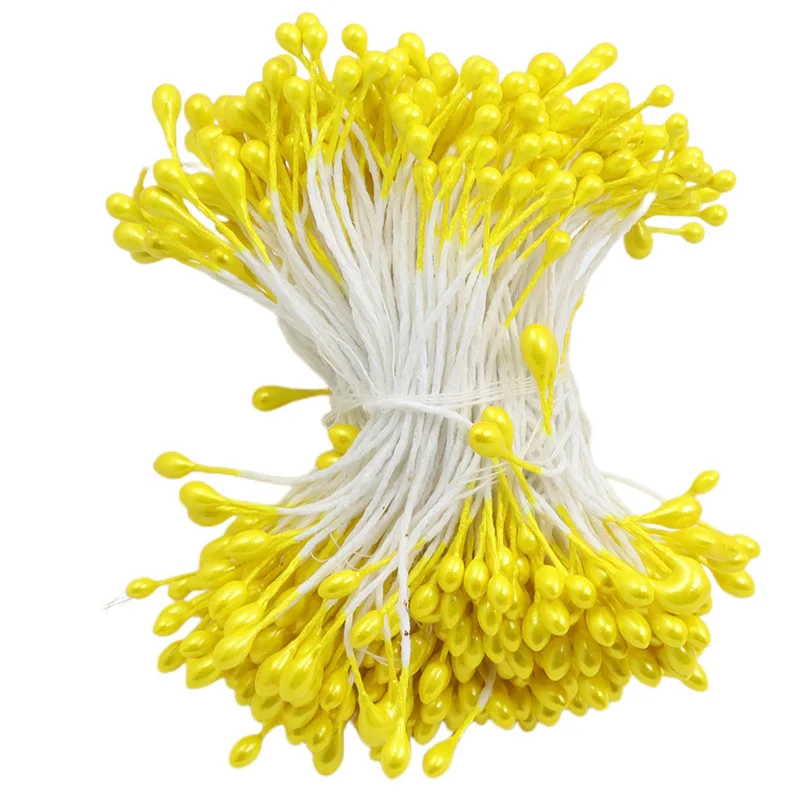 3mm 290pcs/lot Artificial flower stamen pistil pearl flower stamen pistil DIY Wedding gift cake decoration For DIY Double Heads