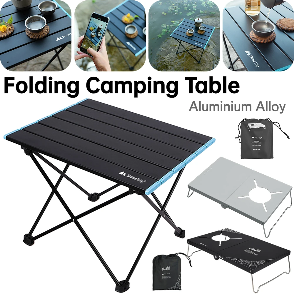 New Tourist Camping Table BBQ Outdoor Folding Table Aluminum Alloy Garden Desk Lightweight Table Box for Fishing Hiking Picnic