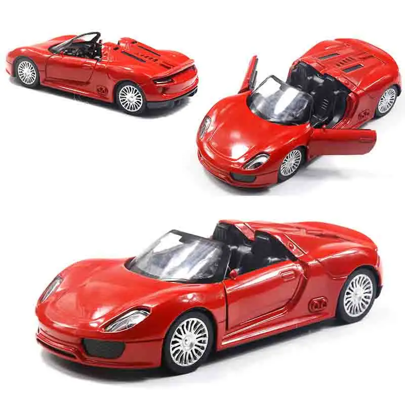 Modelo de coche deportivo de aleación para niños, abridor de puerta, coche de juguete, adorno para pastel, decoración para hornear