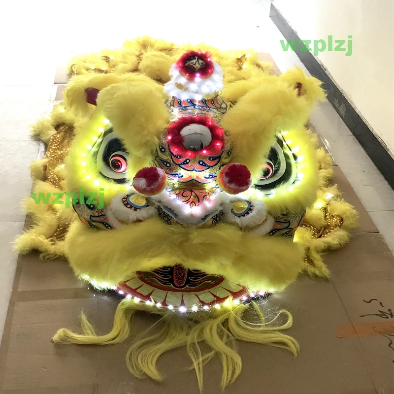 Led Light Southern Lion Dance Mascot Costume Adult 2 Player Chinese  Performance Halloween Christmas Spring Year Outdoor Stage