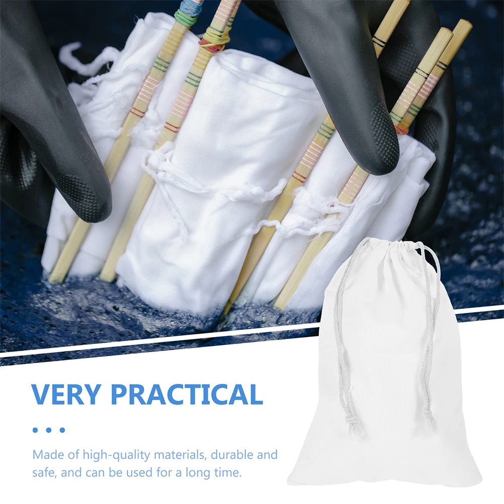 

3 Pcs Tie-dye Pure Cotton Bag Drawstring Bags Party Favor Blank White Pouch