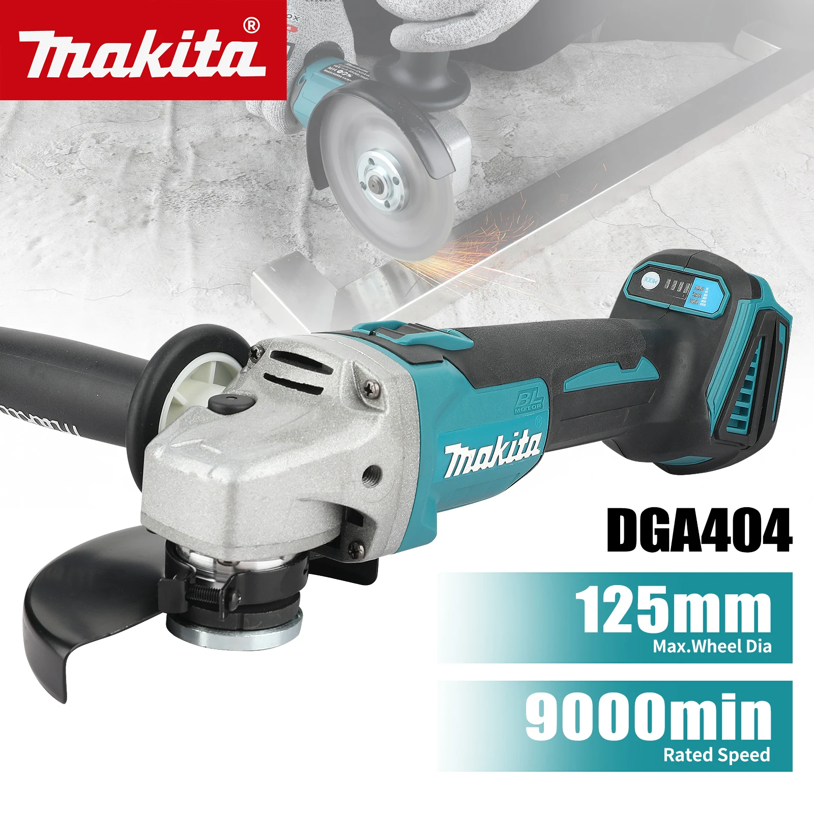 Makita DGA404 DTD173 블랙 임팩트 드라이버 모터 전기 드릴 2 공구 조합 그라인더 커팅 머신 폴리싱 머신 ﻿