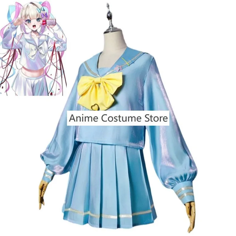 Jeu de Pluie OMG Kawaii Angel Ame KAngel Needy GIATV OVERDOSE Cosplay Costume, Perruque, Anime School JK Sailor Uniform, Hmatte en Imbibé