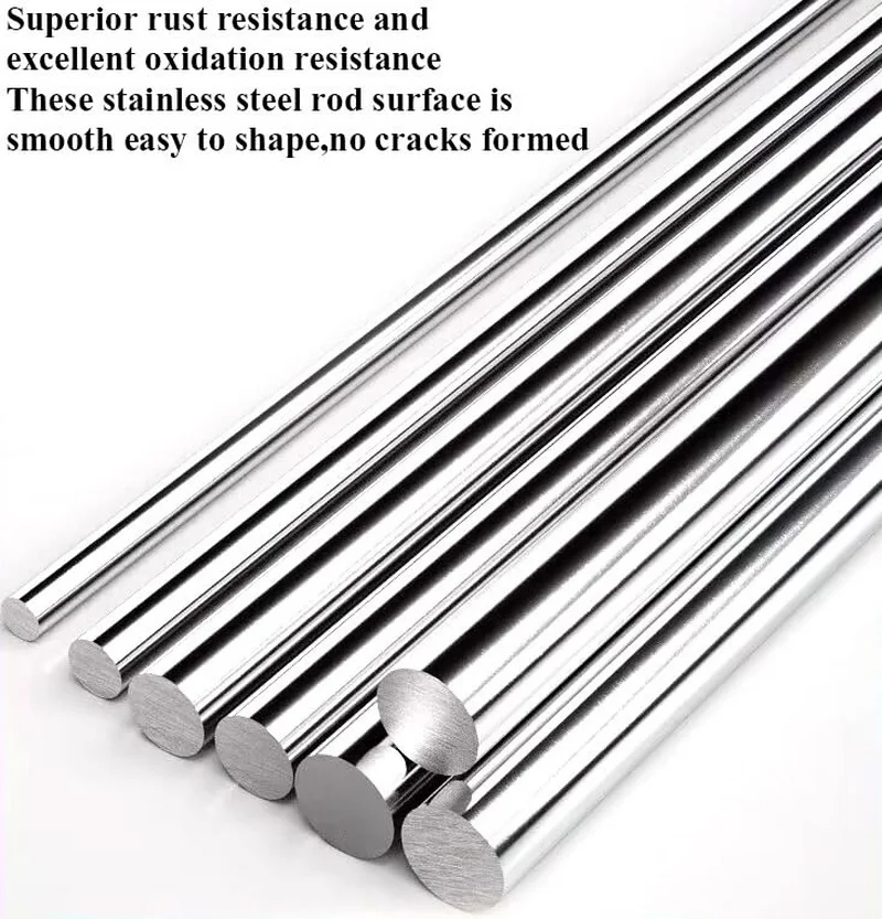 1/2/5pcs 304 Stainless Steel Solid Round Rod 100-500mm Lathe Bar for DIY Craft Tool Diameter 2mm 3mm 4mm 5mm 6mm 8mm 10mm