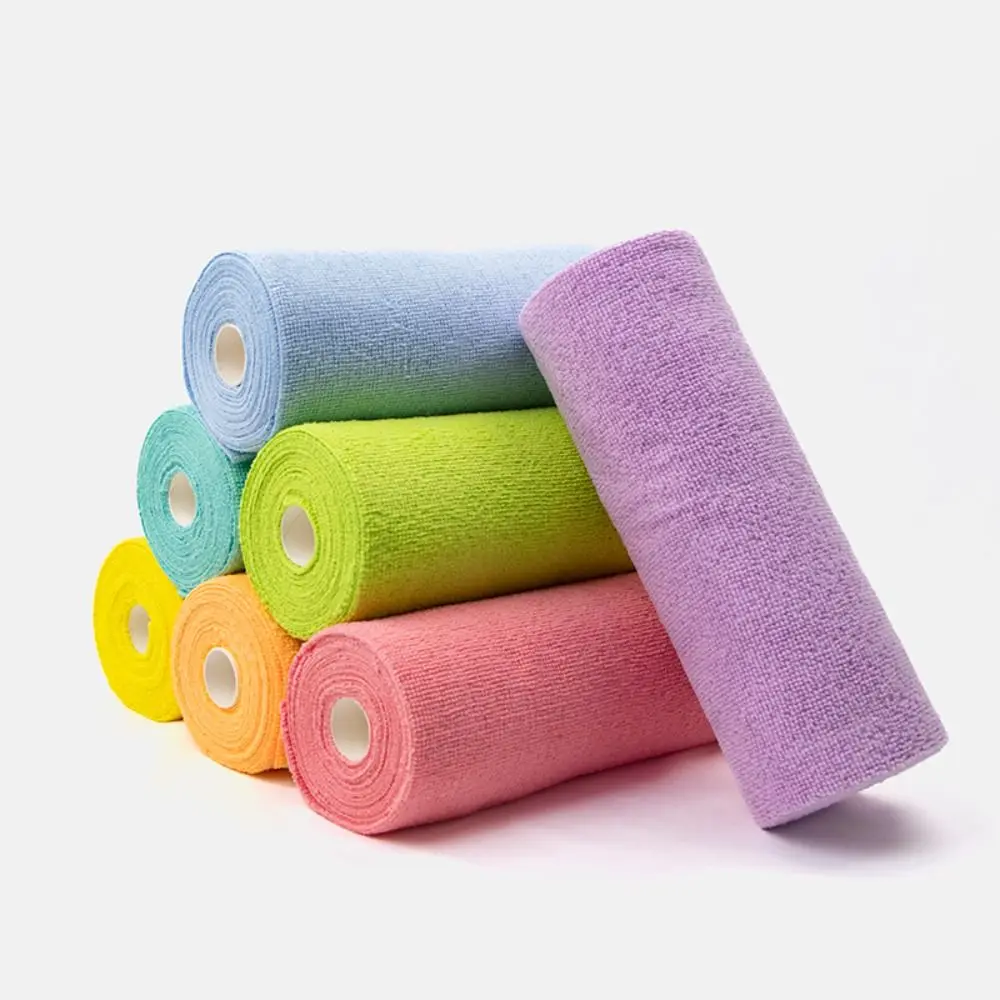 

20PCS/Roll Reusable Microfiber Towel Replacement Household Kitchen Non-stick Oil Dish Rags Absorbent Home Cleaning Towels