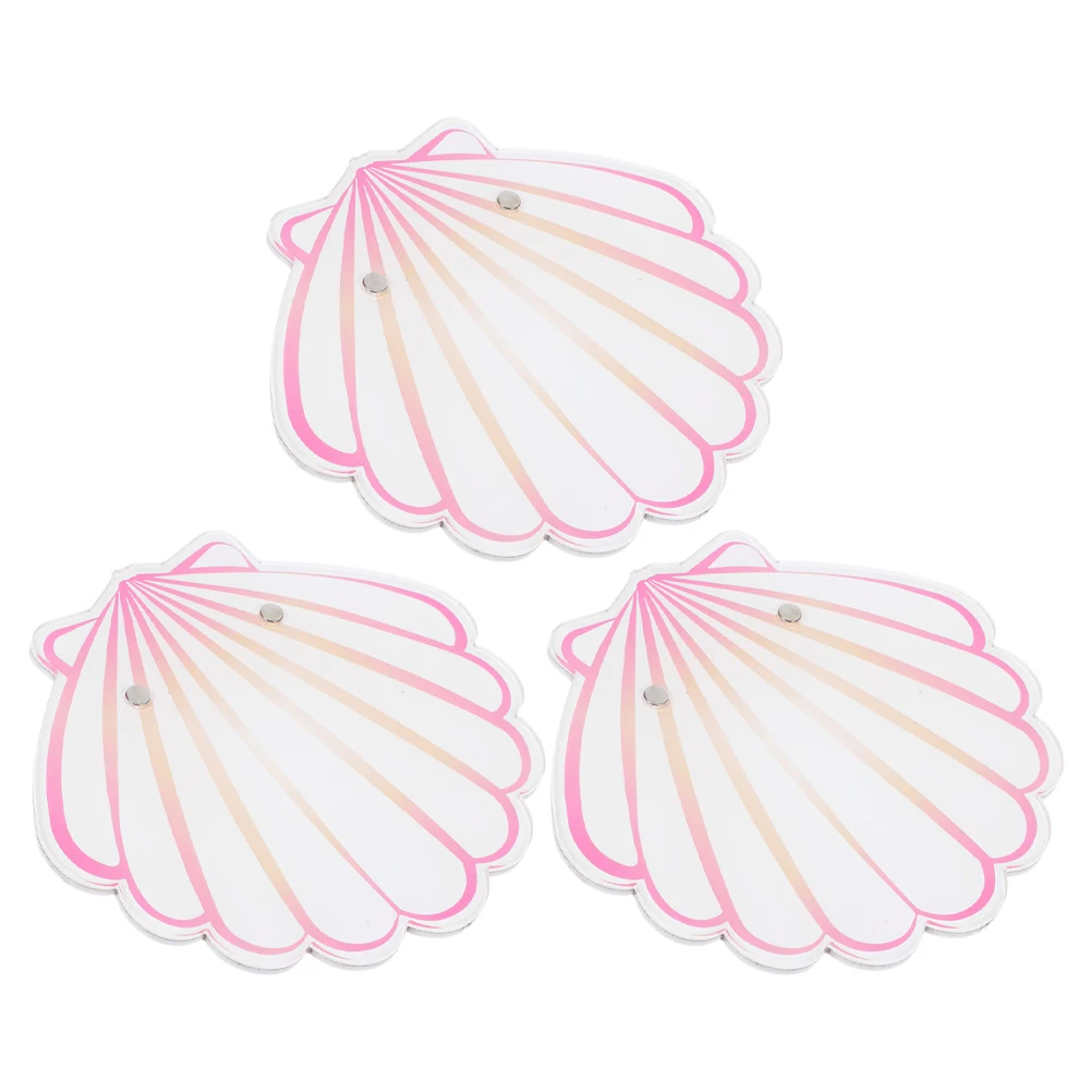 

3Pcs Eyelash Grafting Board Shell Shaped Acrylic Pallet Lash Extension Glue Holder Eyelash Extension Supplies Organizer Tool