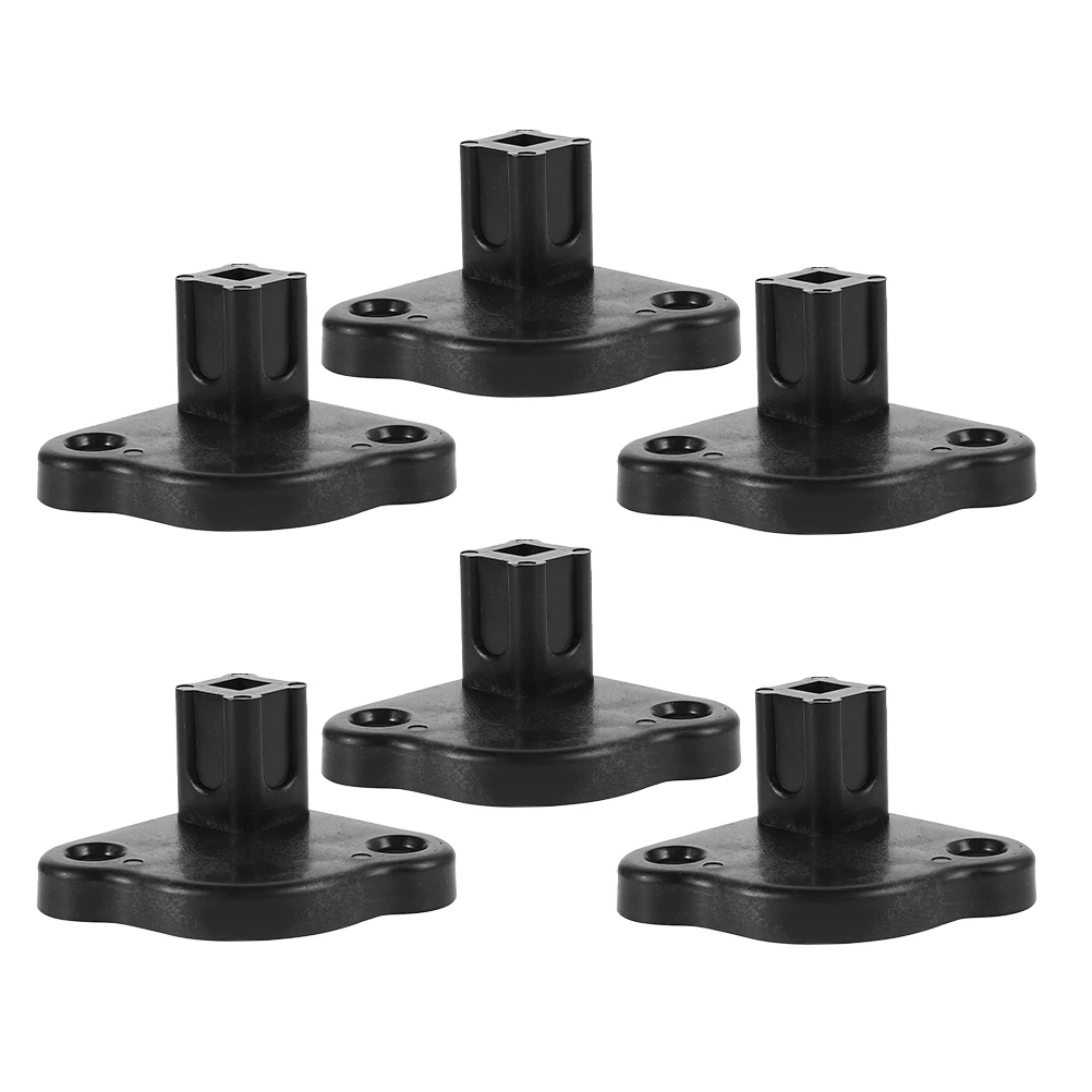 

6Pcs Tent Support Brackets Durable Plastic Awning Bottom Base Replacement Camping Canopy Accessories Black Canopy Fittings