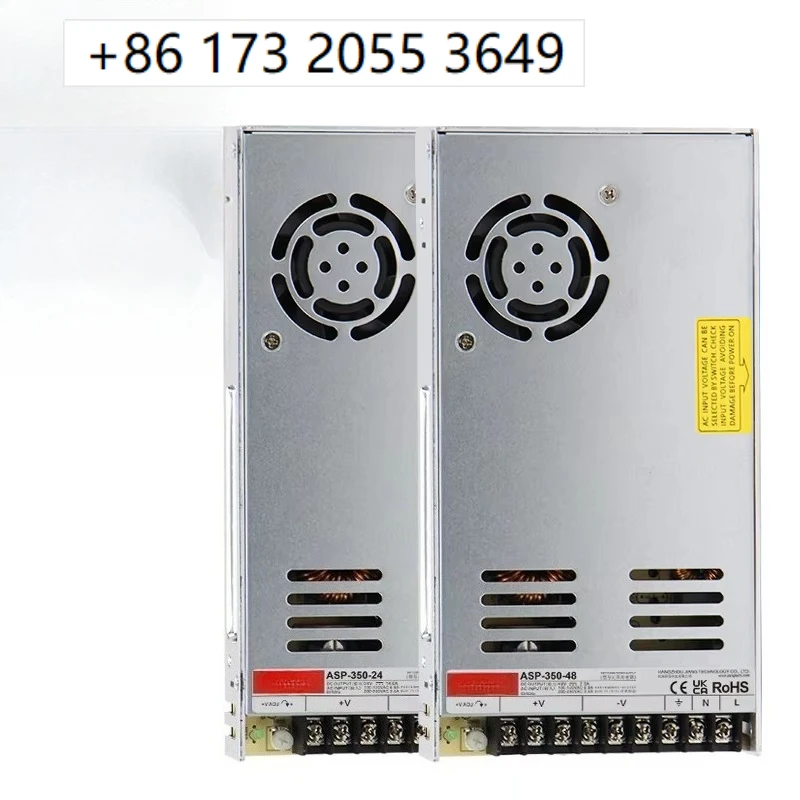 High Efficiency 350W AC-DC Regulated Power Supply ASP-350 Series 5V 7.5V 12V 24V 36V 48V For High Power LED
