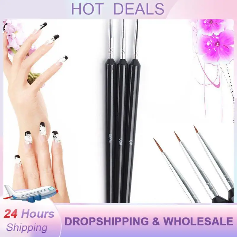 Set Nail Art Line Painting Pen Brushes Light Therapy Pull Drawing Flower Grid Stripe acrilico UV Gel 3D Tips Design Set