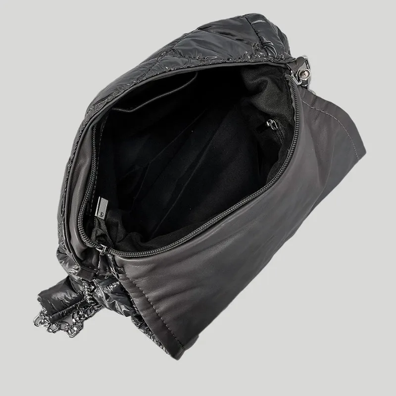 Fashion Lingge Quilted Women Shoulder Bags Designer Padded Chains Crossbody Bag Nylon Puffy Small Flap Pillow Female Purses 2023