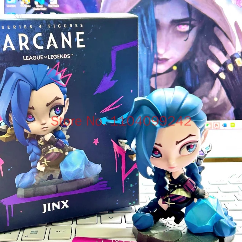 Figura Original de Jinx de League of Legends Arcane, Nueva Estatua, Modelo Coleccionable, Decoración de Juego, Figura de Anime, Adorno de Jinx, Regalos