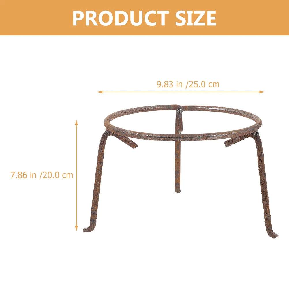 

Sturdy Reusable Wok Rack Iron Camping Stove Stand Wear-Resistant Pot Holder Outdoor Pan Supply Hiking