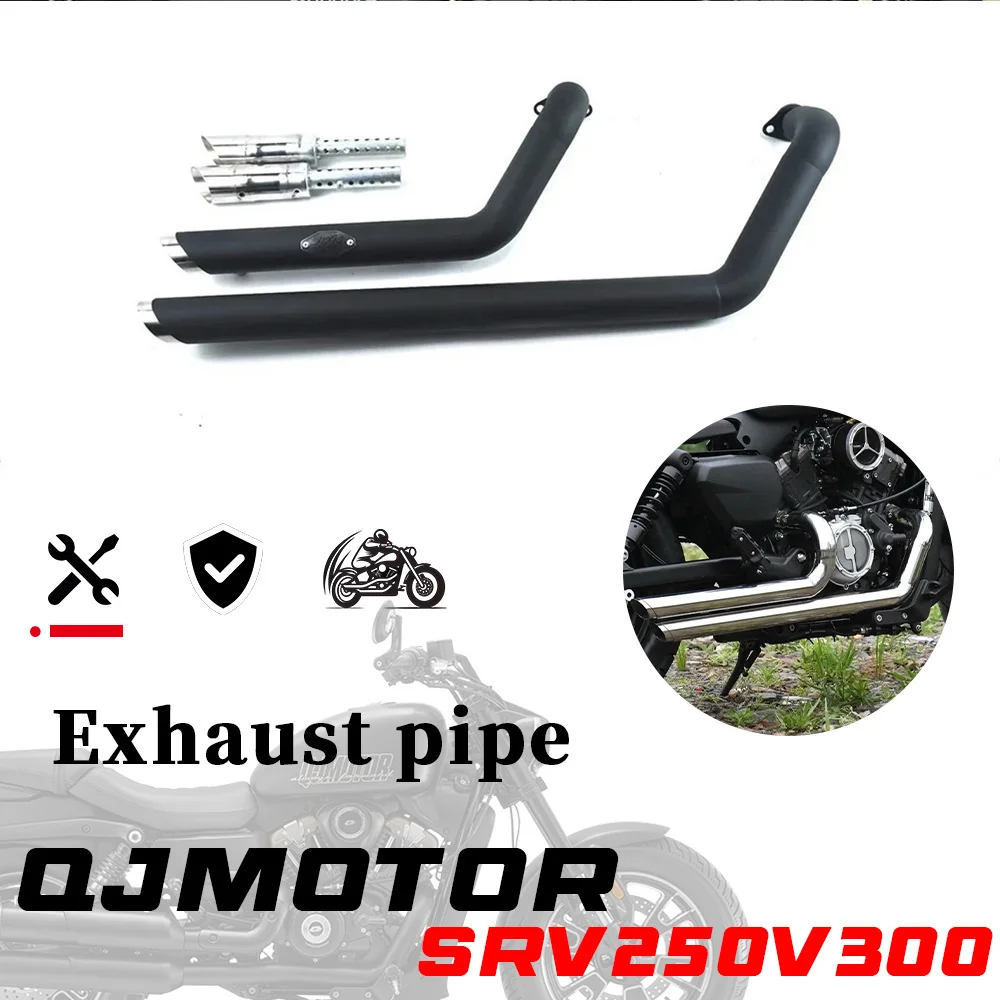 

Угловая выхлопная труба QJMOTOR SRV 250V300 Двойной правый выход с глубоким звуком в форме подковы включает в себя аксессуары 250V300 srv