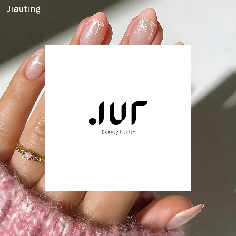 24/30 個入りミディアムフェイクネイルセット、ジェリーグルー付き、グラデーションフレンチプレスオンフェイクネイル、エレガントスタイルネイル、フルカバーウェアリングフェイクネイル